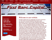 Tablet Screenshot of firstbanccapital.com